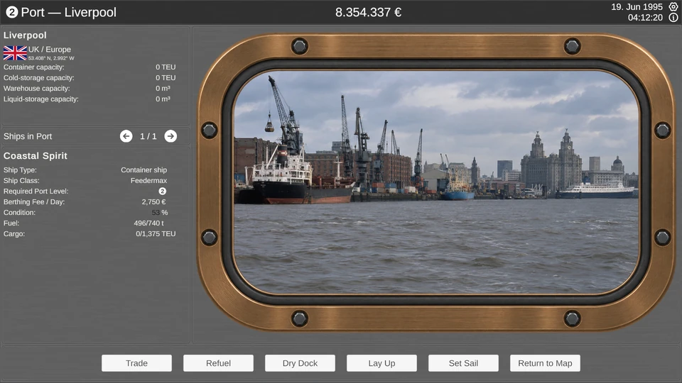 Im Hafen von Liverpool – Ocean Cargo Manager