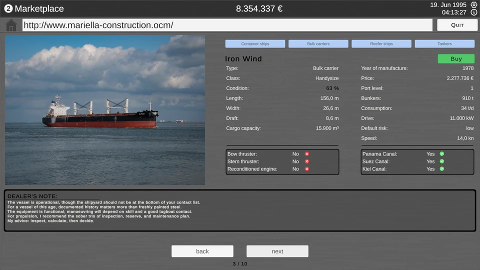 Dein nächstes Schiff – Ocean Cargo Manager